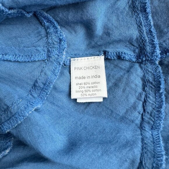 PINK CHICKEN Blue Chevron Stripe Party Dress Girls 6 Tulle Petticoat Fit Flare - Picture 10 of 10